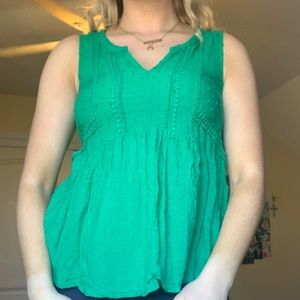 Green tank top